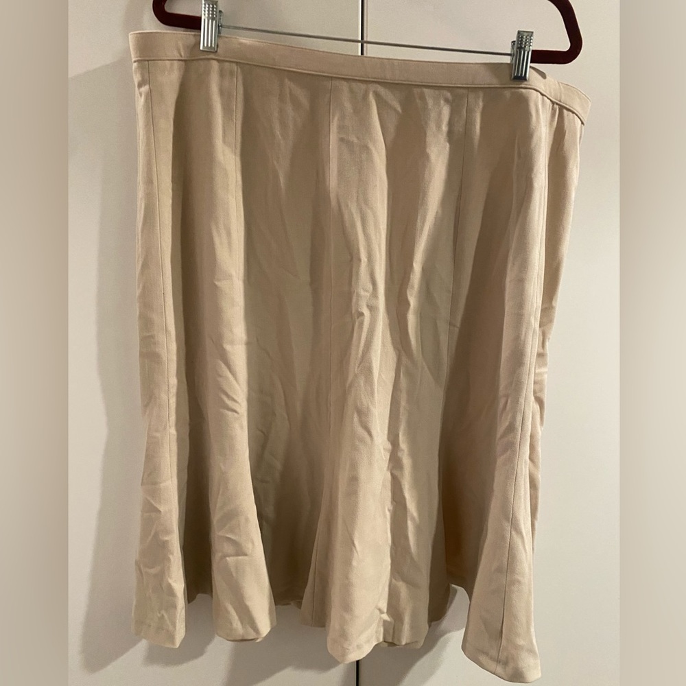 Tan flare skirt
